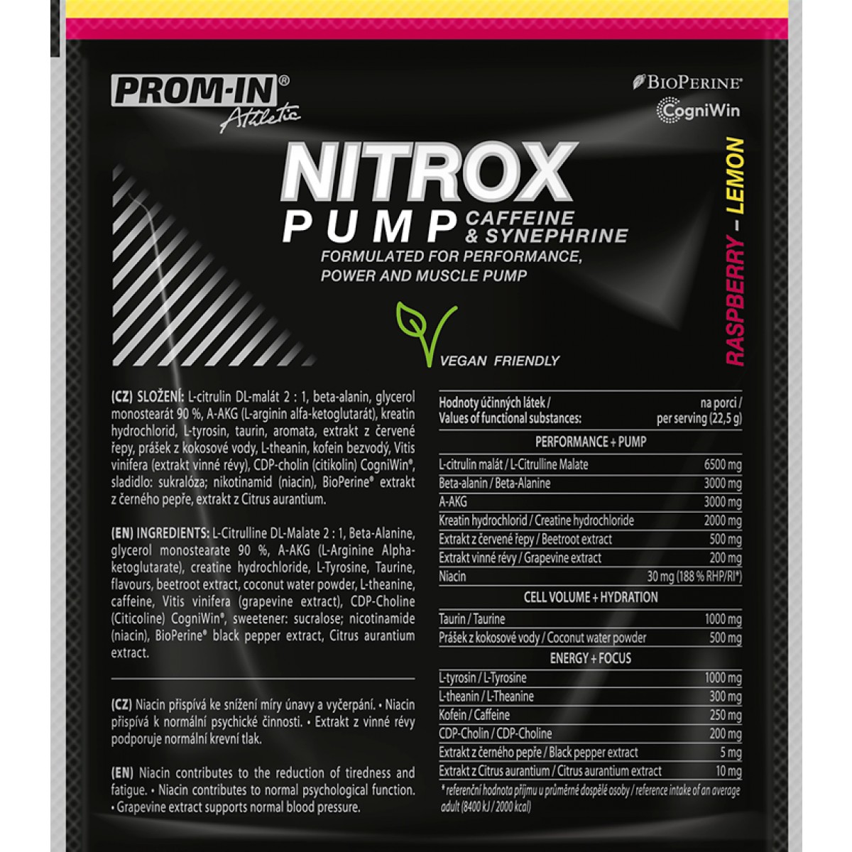 Nitrox Pump Caffeine & Synephrine (s��ky) - PROM-IN