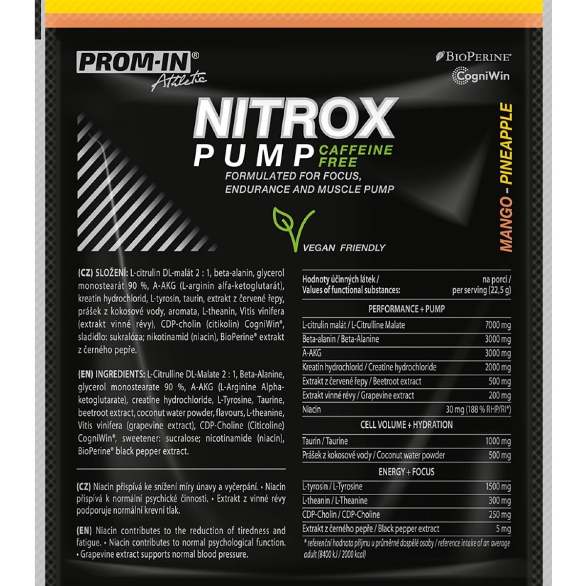 Nitrox Pump Caffeine Free (s��ky) - PROM-IN