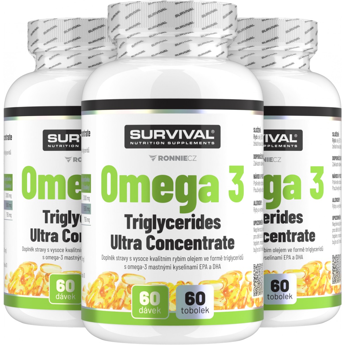 Omega 3 Triglycerides Ultra Concentrate - akcia 2+1 ZADARMO - Survival