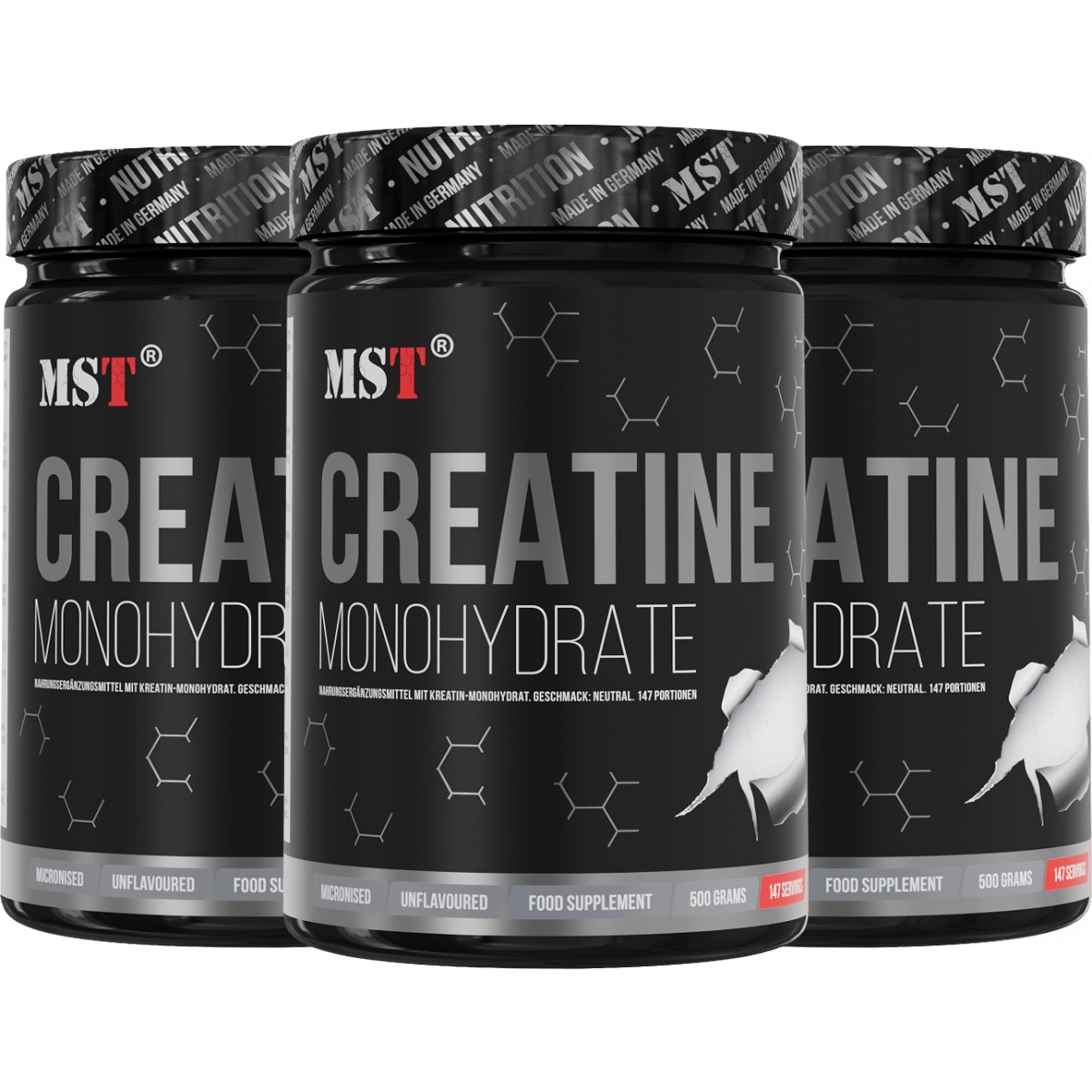 Creatine Monohydrate (500 g) - akcia 2+1 ZADARMO! - MST Nutrition